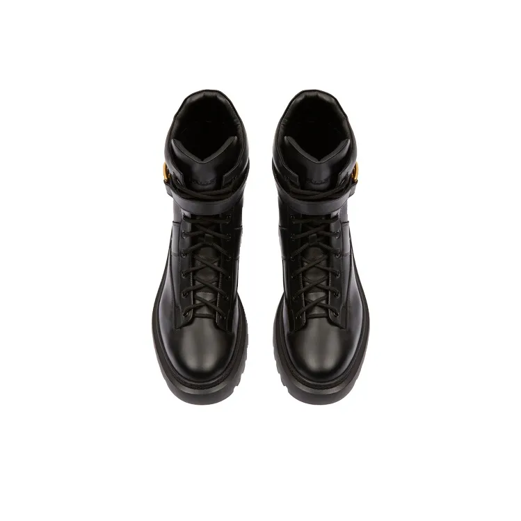 BALLY Logo-plaque Combat Boots Women's-2