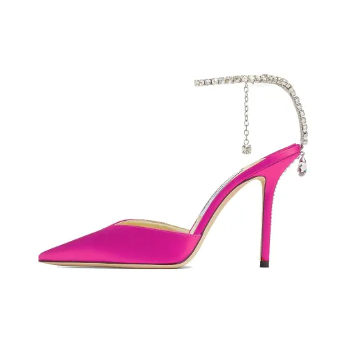 Jimmy Choo Saeda Slim Heel High Heels 10cm Women's Fuchsia