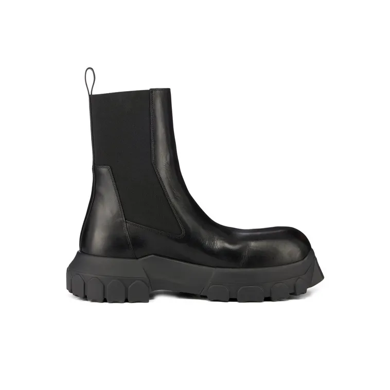 RICK OWENS Beatle Bozo Tractor Boots Black-1