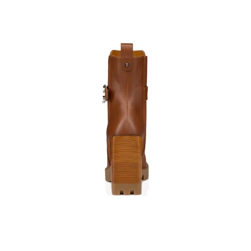 CL Chelsea Lug Short Chelsea Boots 10cm Women's Brown-3
