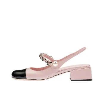 MIU MIU Chunky Heel High Heels Women's Pink