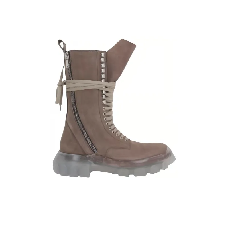 RICK OWENS Lace-up Nubuck Boots-1