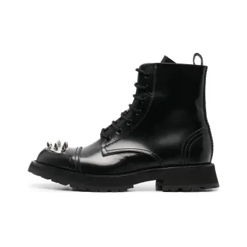 Alexander McQueen Punk Stud Boot Black
