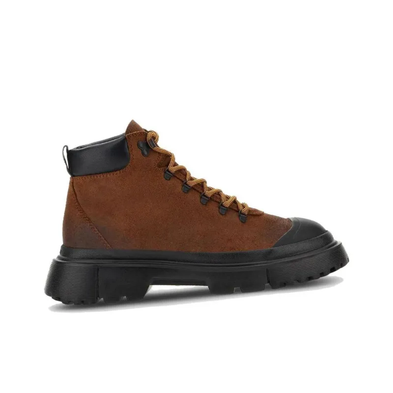 HOGAN H619 Chunky Sole Lace Up Boots-1