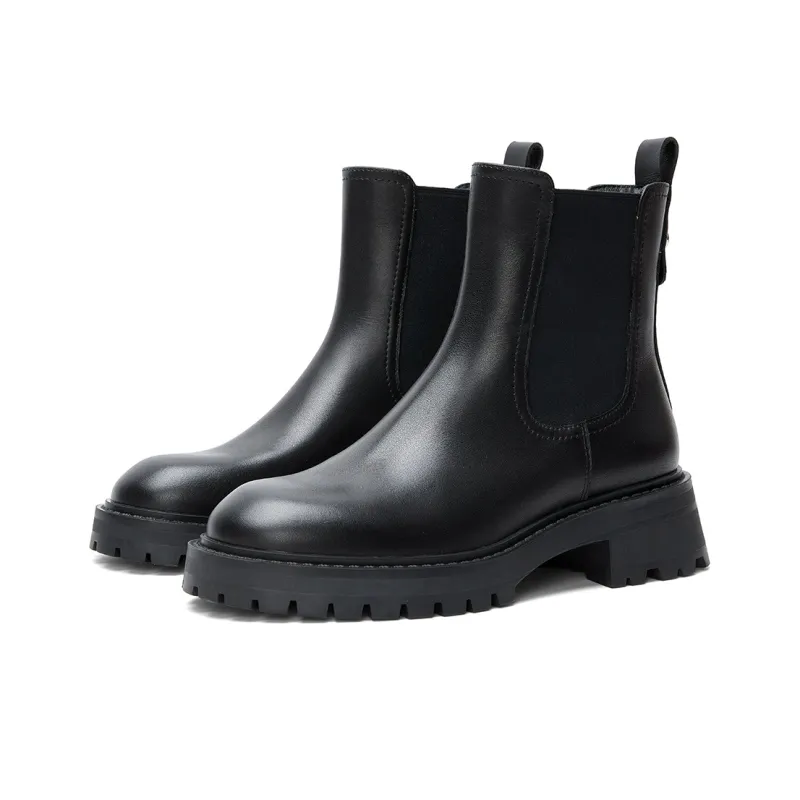 PT'SON Short Chelsea Boots Women's Black-9