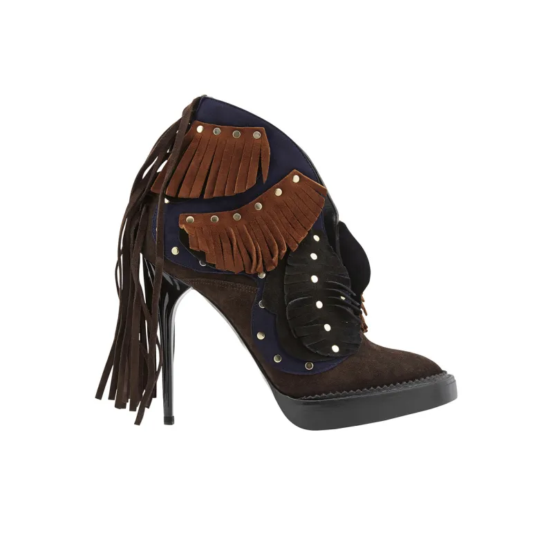 Burberry Lilybell Ankle Boots 12cm Women's Dark Brown-1