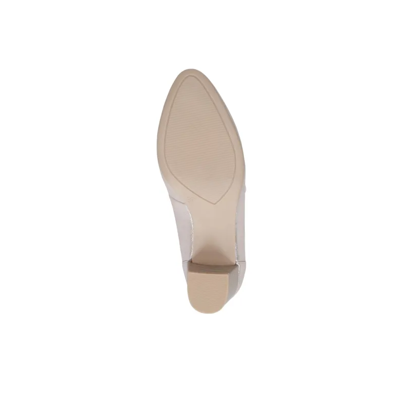 CAPRICE Tatiana Chunky Heel High Heels 4.8cm Women's Gold-6