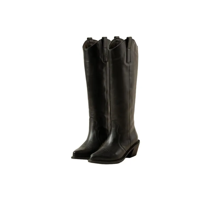 ALOHAS Knee high Boots 5.5cm Women's Black-2