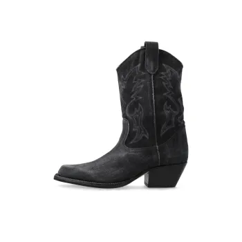 Vic Matie Pattern-Printed Denim Cowboy Boots Women's