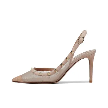 Valentino Rockstud Slim Heel High Heels Women's Nude
