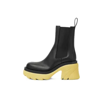 Bottega Veneta Flash Platform Ankle Boot Black Lemonade Women's