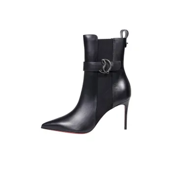 louboutin velvet boots POIZON