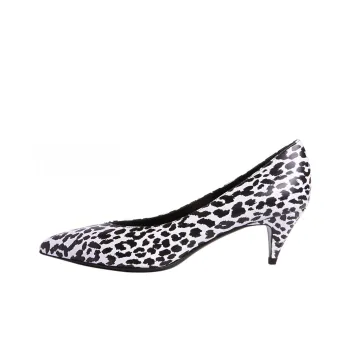 SAINT LAURENT Slim Heel High Heels Women's White Black