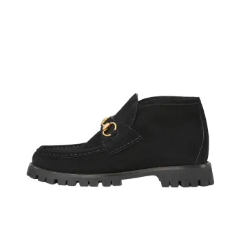 GUCCI Horsebit Ankle Boots Women's Black