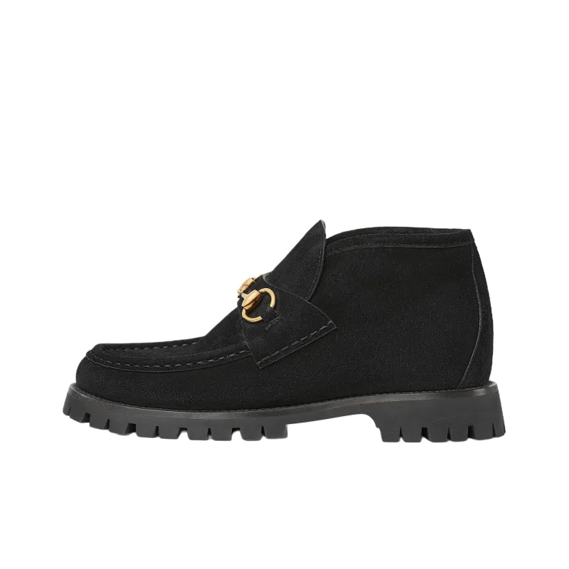 GUCCI Horsebit Ankle Boots Women's Black-0