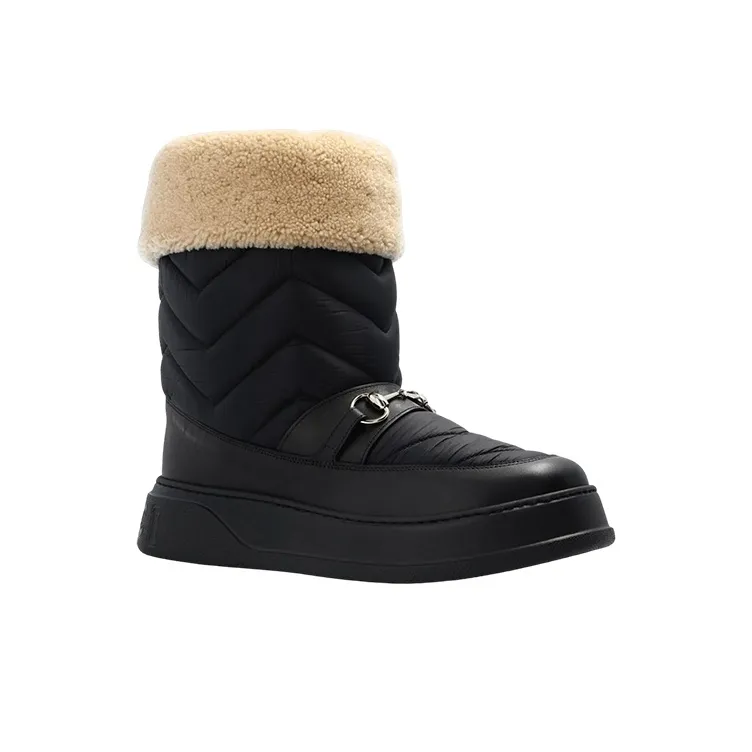 GUCCI Horsebit Ankle Boots Men's Black-1
