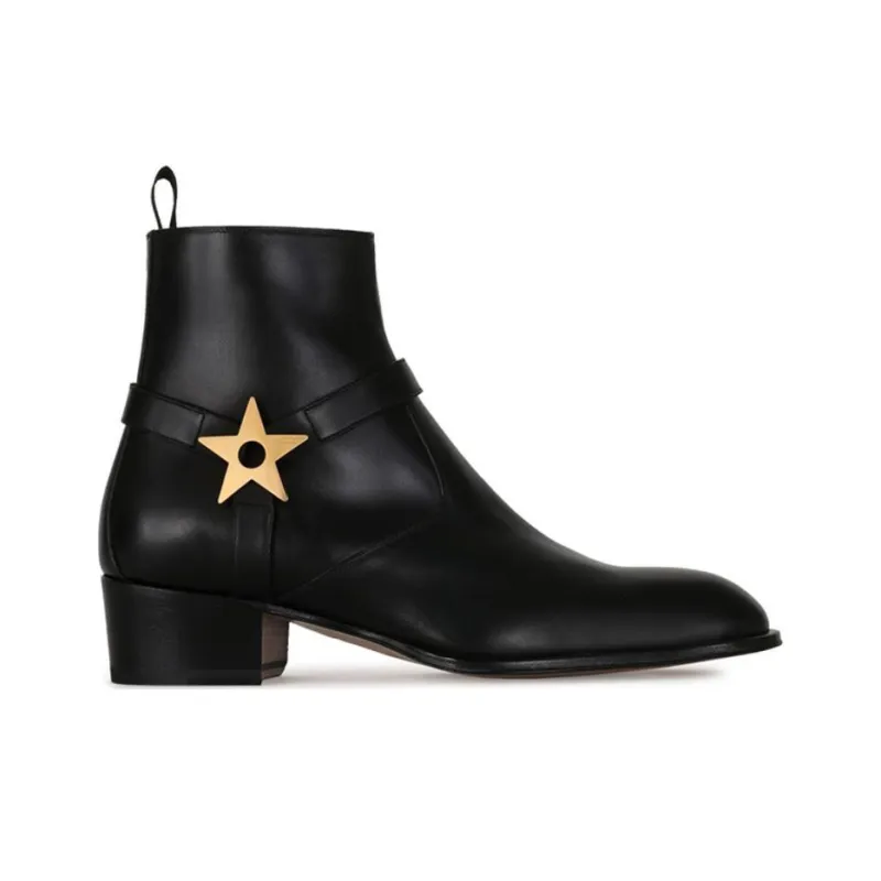 Giuseppe Zanotti/GZ Sheldon Star Ankle Boots Men's Black-4