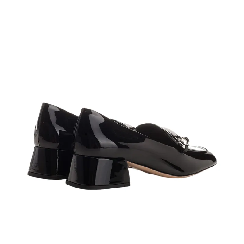 MIU MIU Block Heel High Heels Women's Black-3