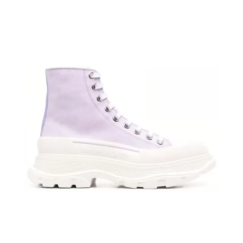 Alexander McQueen Tread High Top Purple Canvas Women's-1