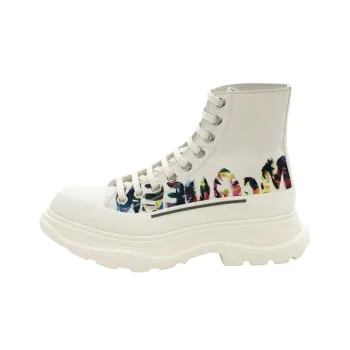 Alexander McQueen Tread Slick Short Platform Shoes Women's White