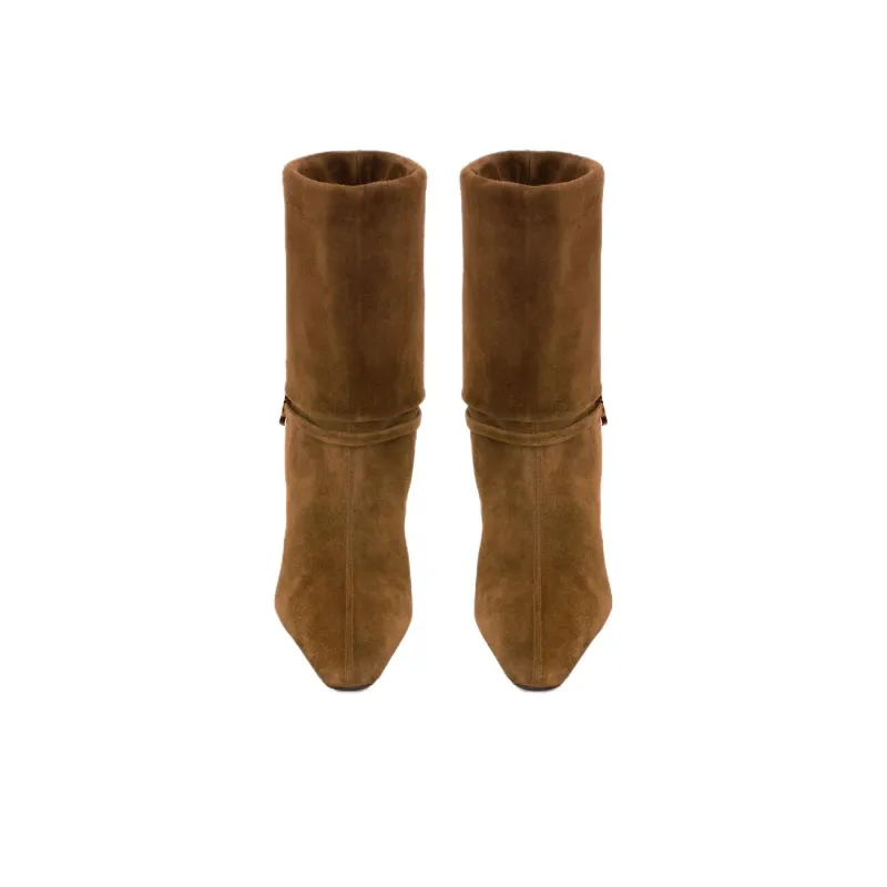 SAINT LAURENT Niki Pointed Toe Ankle Boots Women's-3