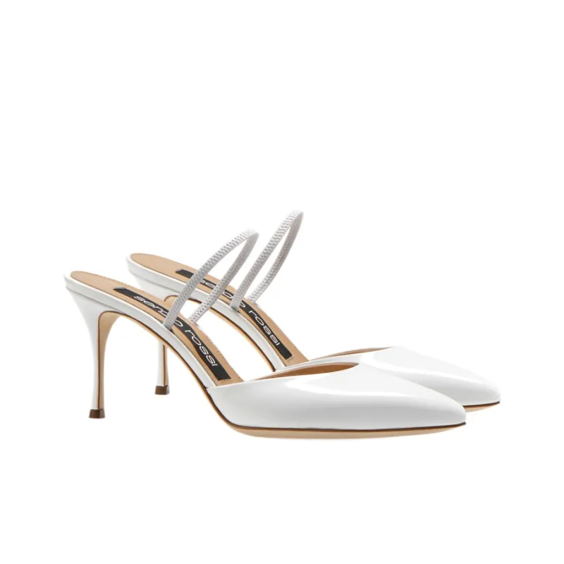 SERGIO ROSSI Godiva Bridal 85mm Satin Mules-2