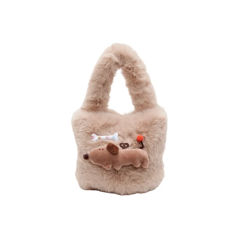 CORE BIRD Plush Handbag Regular Women's Multicolor-7