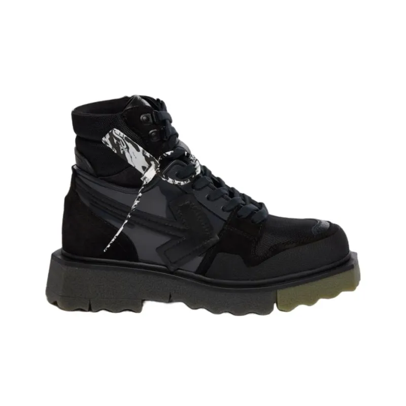 OFF WHITE Sponge Sole Hiking Boot Black Black-1