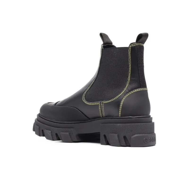 GANNI Leather Chelsea Ankle Boots-3