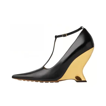 Bottega Veneta Punta Irregular Heel High Heels 10cm Women's Black