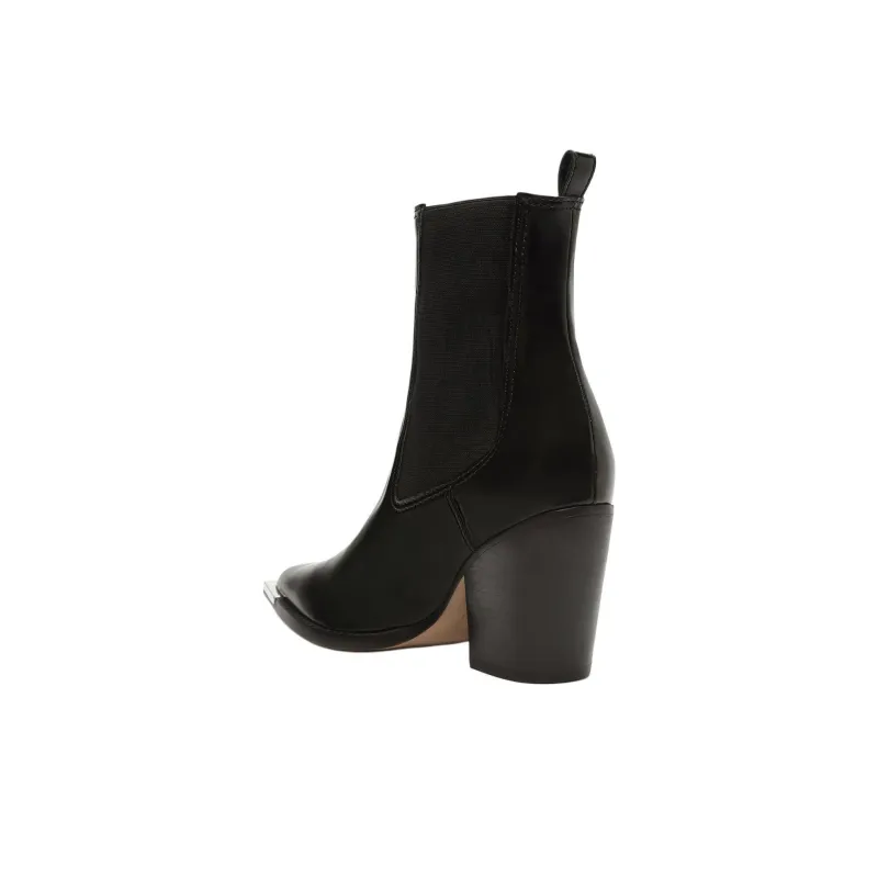 Schutz Springsteen Short Chelsea Boots 8cm Women's Black-3