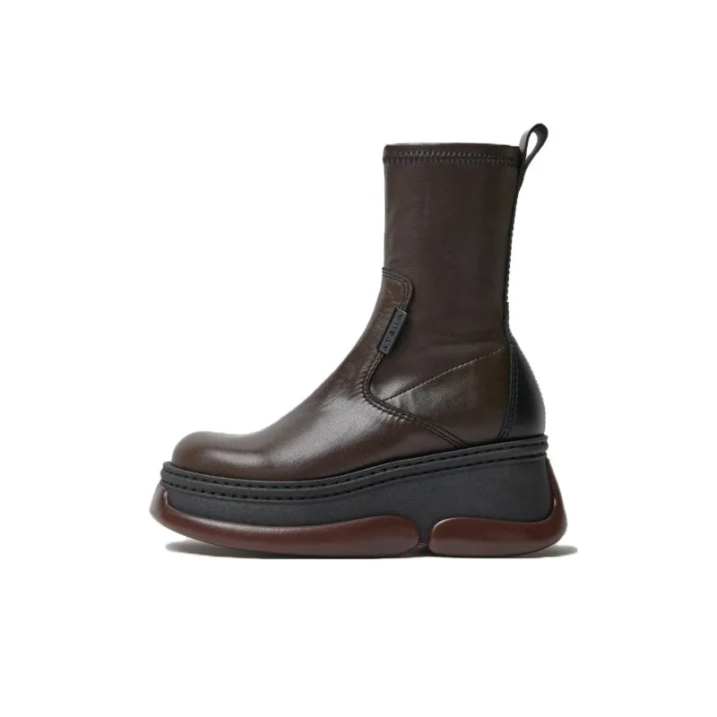 MIISTA Ankle Boots 7cm Women's Brown-0