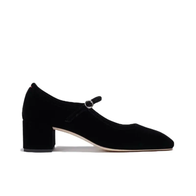 Aeyde Aline Chunky Heel High Heels 4.5cm Women's Black-1