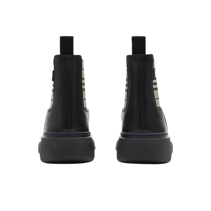Burberry Creeper Short Chelsea Boots Men's Black-4