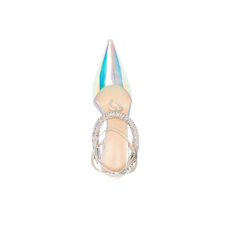 MACH & MACH Iridescent Crystal-strap Pumps-4