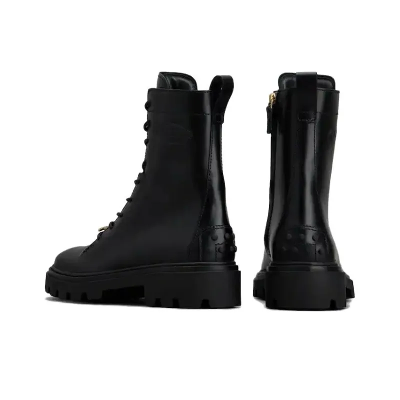 TOD'S Logo plaque Leather Boots Women's-3