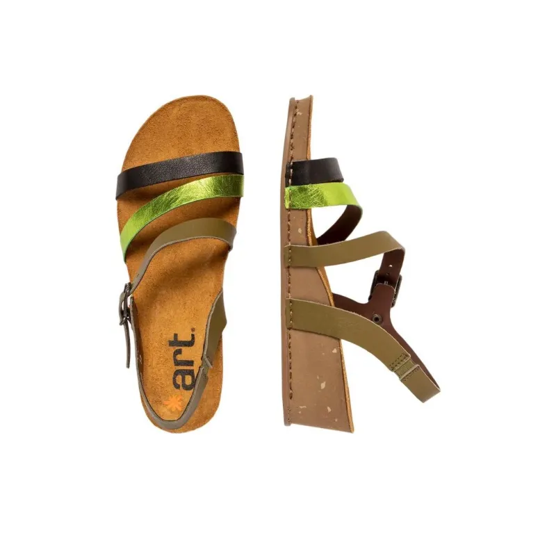 Art I LIVE Strap Sandals 4.5cm Women's Green-2