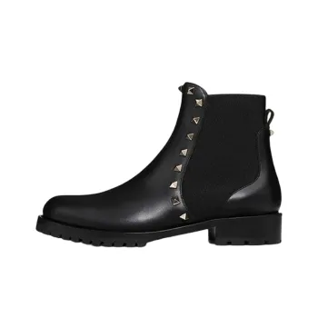 Valentino Rockstud Ankle Boots Black Women's