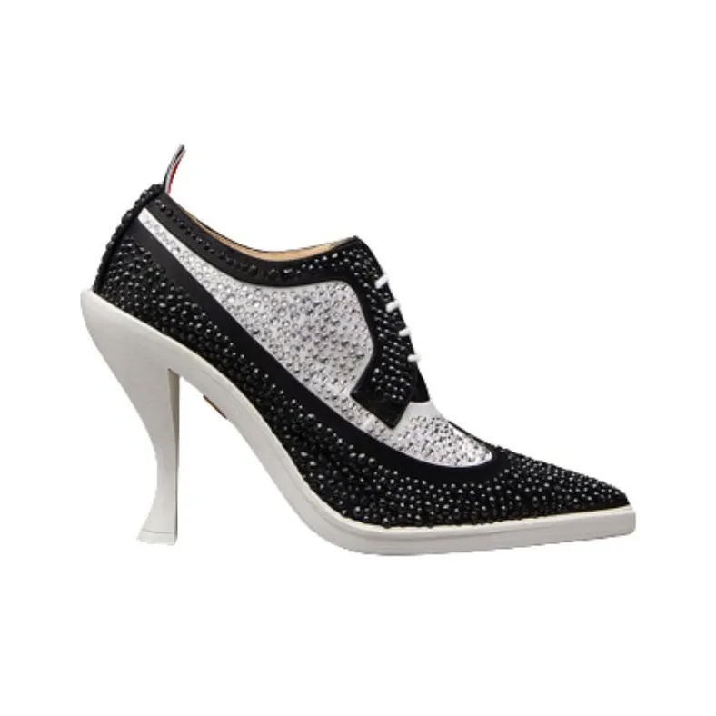 THOM BROWNE Crystal-embellished 105mm Derby Shoes-1