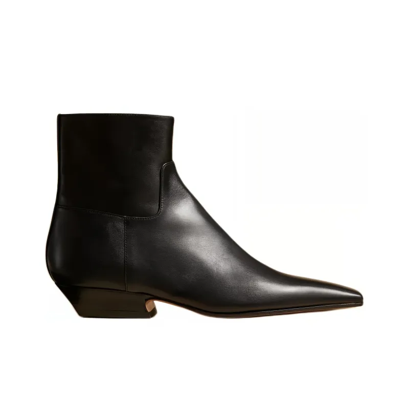 KHAITE The Marfa Leather Ankle Boots Women's-1