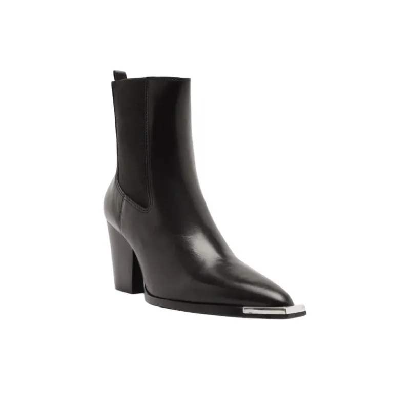 Schutz Western Springsteen Short Chelsea Boots 8.3cm Women's Black-2