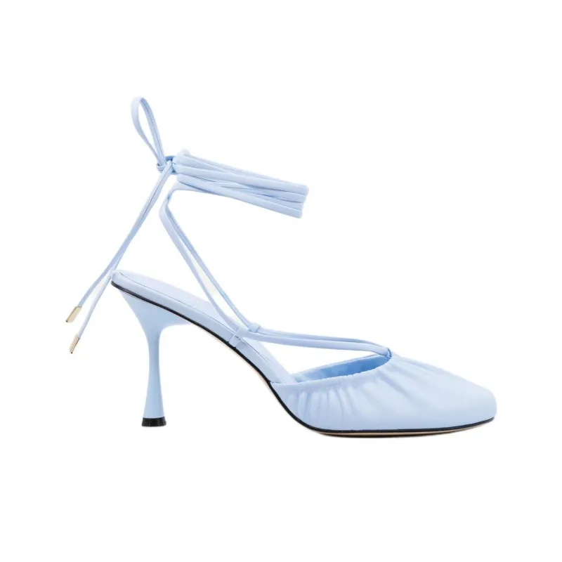 STUDIO AMELIA Ronde Slim Heel High Heels 9cm Women's Blue-1