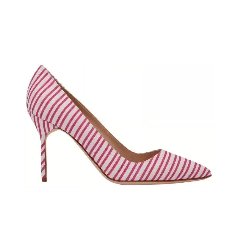 MANOLO BLAHNIK BB 90 Slim Heel High Heels 9cm Women's Pink-1