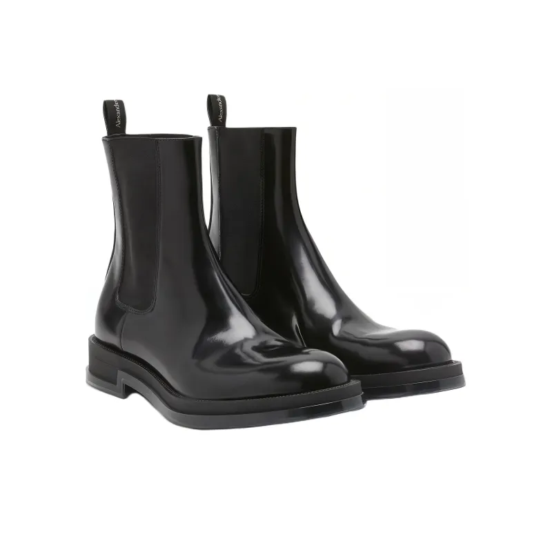 Alexander McQueen Round Toe Ankle Boots-3