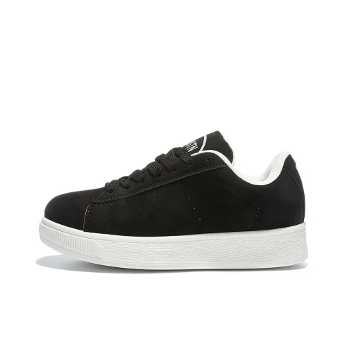Komanic Couple's Hong Kong Chic Women's Lightweight, Breathable, And Slip Resistant Low Top Puffy Shoes Women's Black