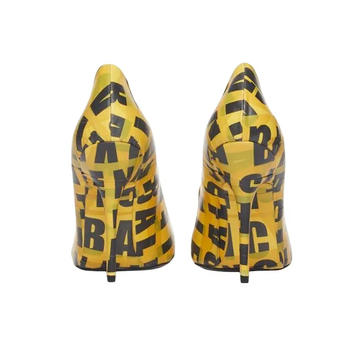Balenciaga Knife Slim Heel High Heels 11cm Women's Yellow-5