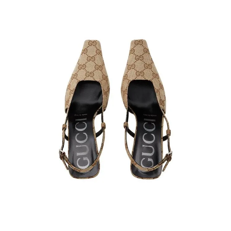 GUCCI 75mm GG Supreme-canvas Pumps-2