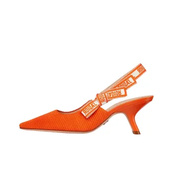 DIOR J'Adior Irregular Heel High Heels 6.5cm Women's Bright Orange