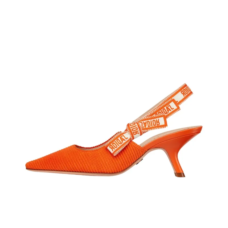 DIOR J'Adior Irregular Heel High Heels 6.5cm Women's Bright Orange-0