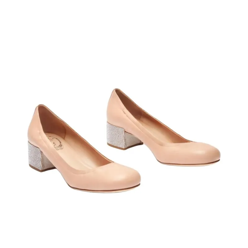 RENE CAOVILLA Dorothy High Heels 4cm Women's Pink-2